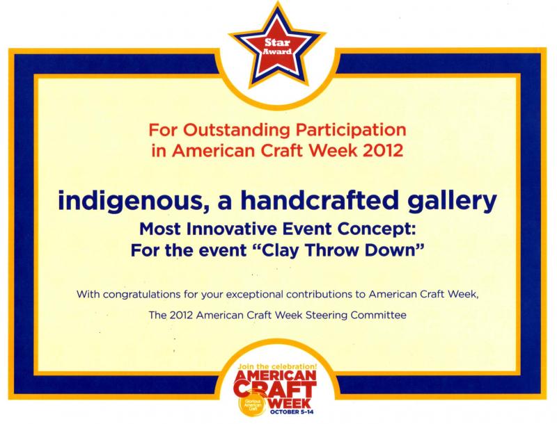Star Award from American Craft Week organizers!
